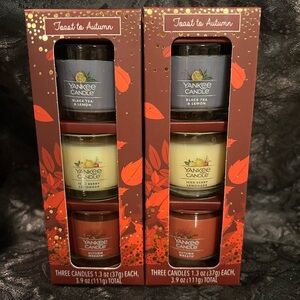 NEW Yankee Candle 3 pc set fall scents